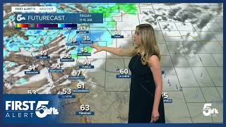 A blast of cold air and some snow showers arrive on Friday