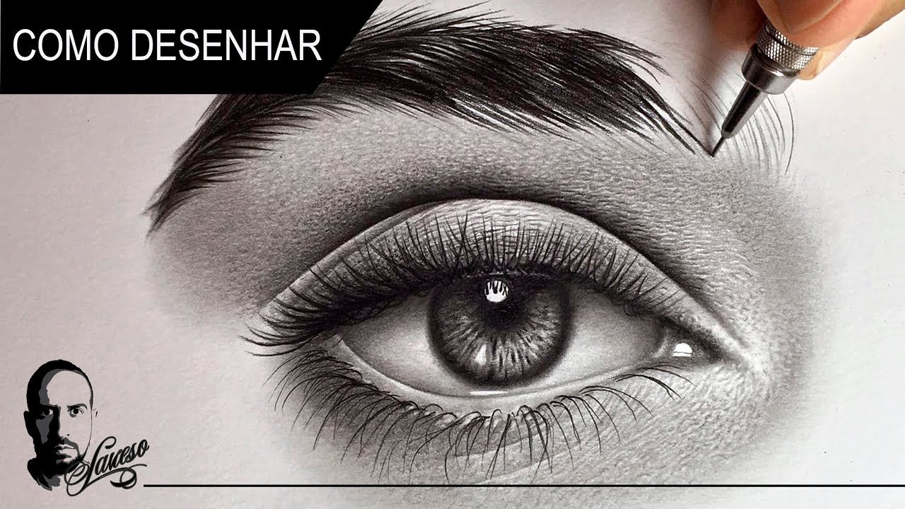 Como desenhar um olho realista How to draw realistic eye 