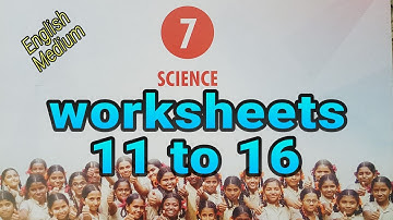 7th STD Science Worksheets 11 to 16 EM @rishtvtamil