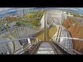 White Cyclone Wooden Roller Coaster Front Seat POV Nagashima Spaland Japan 60FPS