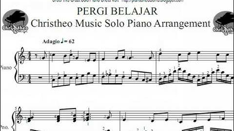 Pergi Belajar, Solo Piano Sheet by Christheo Music