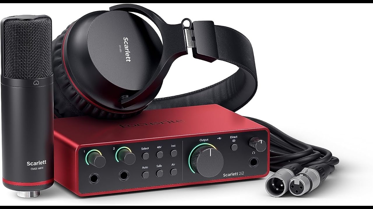 Kit Interface de Áudio Scarlett 2i2 Studio 4th Gen Focusrite Placa de