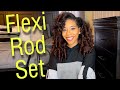 FLEXI ROD SET ON NATURAL BLOWN OUT HAIR