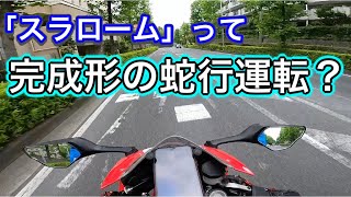 【モトブログ】スラロームって完成形の蛇行運転