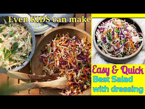 🥗Best Sweet n Sour Crispy Coleslaw Salad with Dressing|Secret Recipe🤫 Restaurant Style|Vegetarian