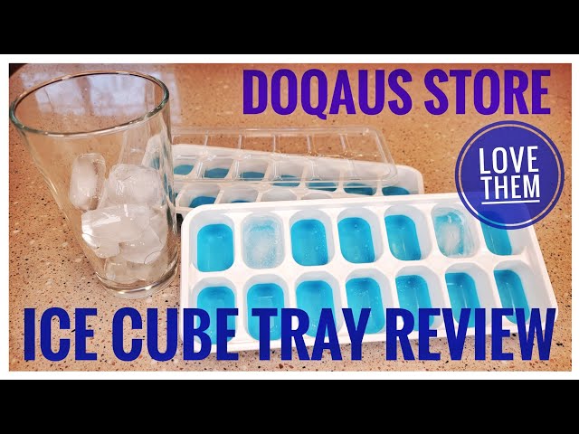 REVIEW DOQAUS Ice Cube Trays Silicone Flexible with Lid I LOVE