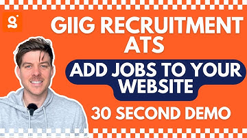 Add Your Giig Jobs To Your External Website - 30 Second Demo
