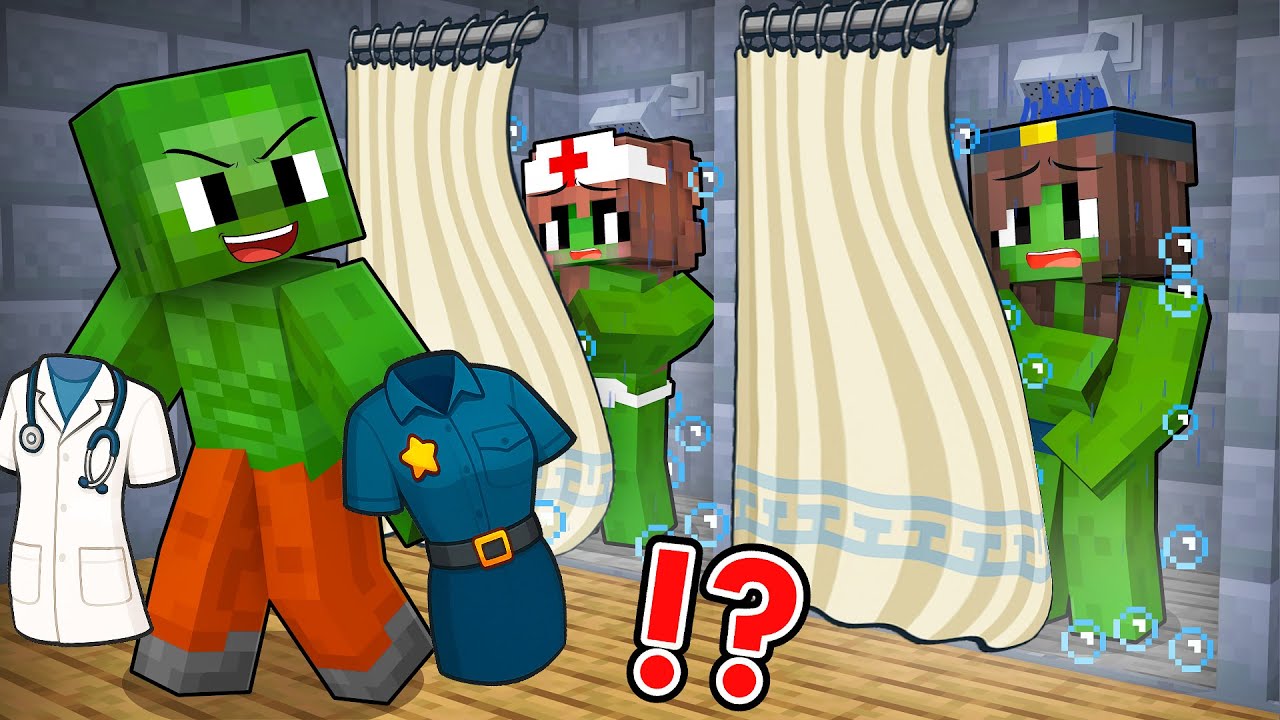 Girls Uniforms were Stolen in Jail by Criminal Zombie (Minecraft)