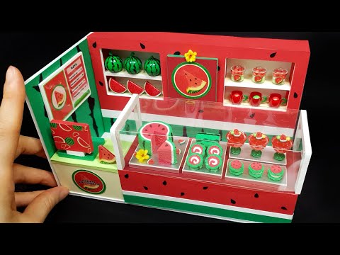 DIY Miniature Realistic Board shop - Watermelon dessert shop decor ! I love watermelon ~