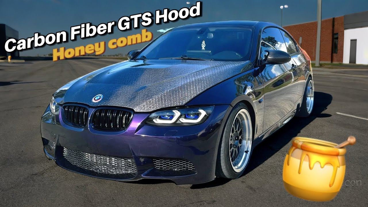 Installing a 1 of 1 CUSTOM Honeycomb Carbon Fiber GTS Hood‼️ – You’ve NEVER Seen a E92 Like This!