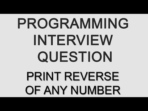 Write a program to print reverse of any number