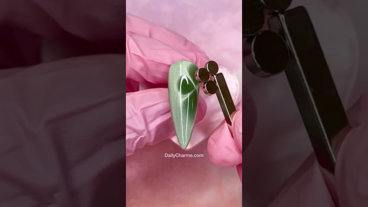 Cute & Easy Lucky Cat Eye Clover Nail Tutorial 🍀✨