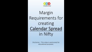 Calendar Spread Margin required in Nifty | The Option School #shorts