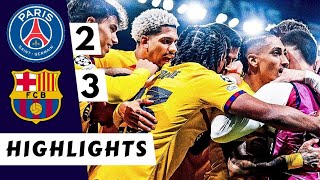 PSG vs Barcelona Highlights (2-3) : Raphinha, vitinha, dembele, Christensen