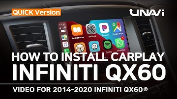 QUICK INSTALL CARPLAY for INFINITI QX60 2014, 2015, 2016, 2017, 2018, 2019, 2020