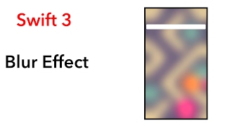 How to give Blur Effect (Swift 3 + Xcode 8.2.1)