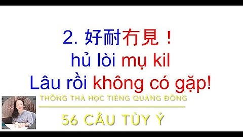 Thông thả học tiếng Quảng Đông bài 879: 56 Câu tùy ý./￼Bạn càng ngày càng đẹp/￼隨意講廣東話🤩