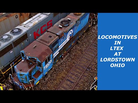 Locomotives at Ltex in Lordstown Ohio (Drone footage)