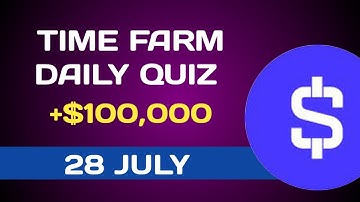 Time Farm Quiz Answer 28 July | When did Crypto punks launch?