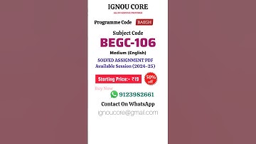 BEGC 106 Solved Assignment PDF 2024-25 in English, BAEGH program BEGC-106 Solved assignments