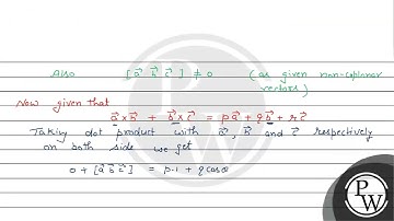 Let \( \vec{a}, \vec{b} \) and \( \vec{c} \) be non-coplanar unit vectors, equally inclined to o...