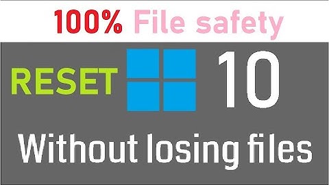 RESET / RE-INSTALL Windows 10 without losing your files | Double Z