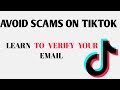 How to verify your email address on tiktok account