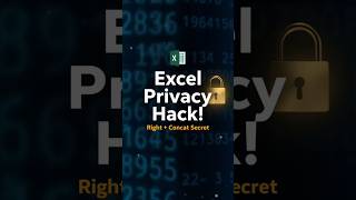 RIGHT + CONCAT = Excel Privacy Hack @DataNext-01 #shorts #exceltips