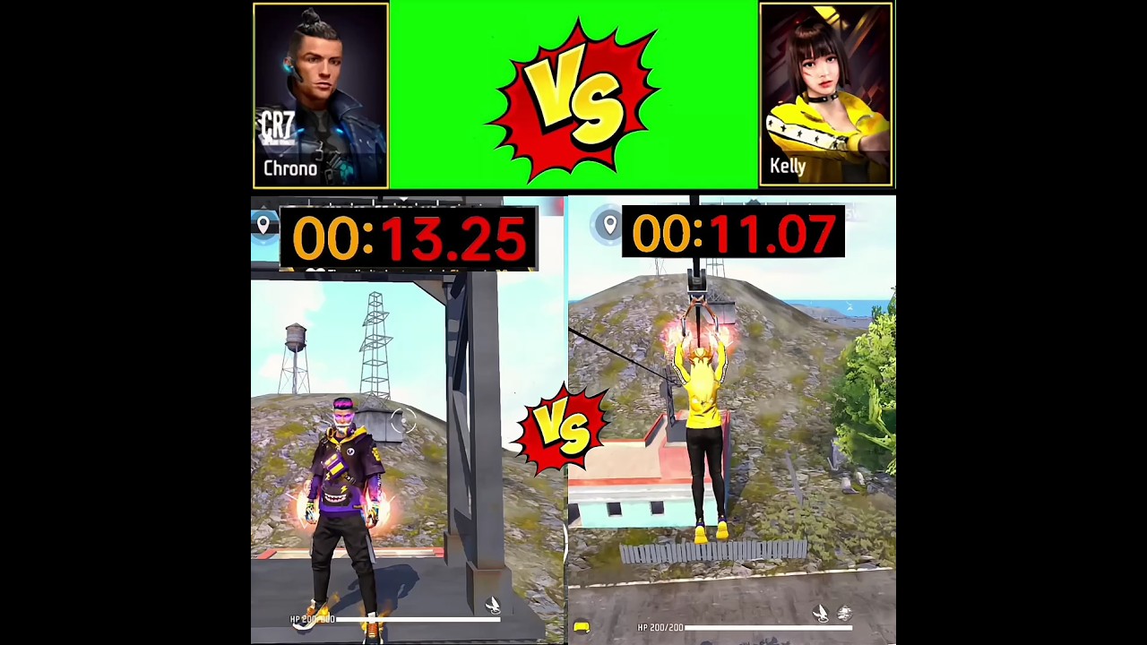 CHRONO VS KELLY CHARACTER 🆚💥 || CHARACTER ABILITY TEST || FREE FIRE CHARACTER VERSUS 
