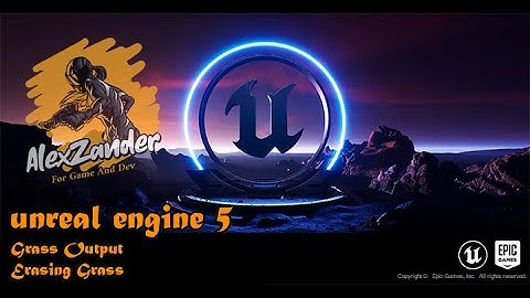 Unreal Engine 5 Landscape Grass Output - Erasing Grass | Landscape Grass Type | #Open World Game #5