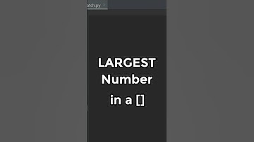 Largest Number in a [ ] | Python #programming #python #coding