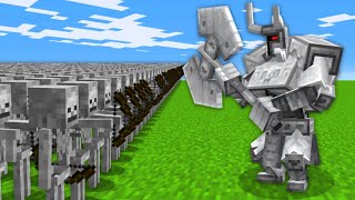 1000 SKELETONS vs IRON KNIGHT (Minecraft Mob Battle)