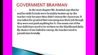 Government Brahman/written by Arvind Malgatti/Narration by MDRiyaz.dalit literatureautobiography