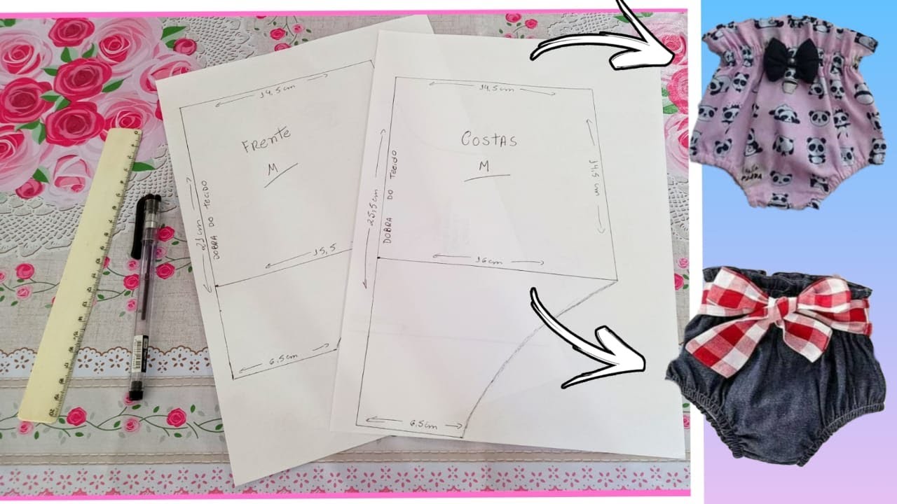 MOLDE CALCINHA TAPA FRALDA CINTURA ALTA - Passo a passo e download grátis!