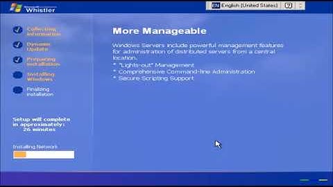Установка Windows Whistler Server Build 2464