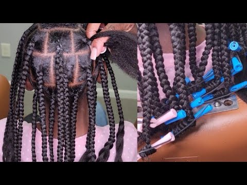 QUICK LITTLE GIRLS BRAID STYLE | COI BRAIDS| KNOTLESS BOX BRAIDS - YouTube