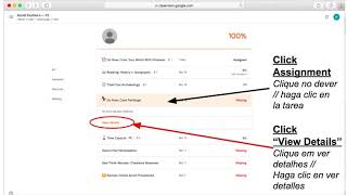 ENGLISH: How to CHECK/TURN IN missing assignments on Google Classroom