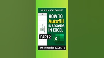 Autofill in Seconds - Part 2 | @MrMohandasExcelite  #learnexcel #excel #autofill #exceltips  ⁨