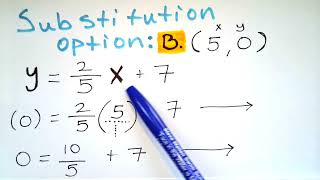 Part 3 SUBSTITUTION METHOD "Given The Linear Equation, Which Ordered Pair Lies On The Graphed Line?"