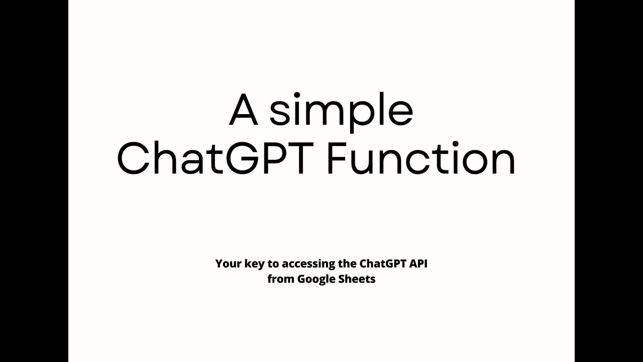 A simple ChatGPT function
