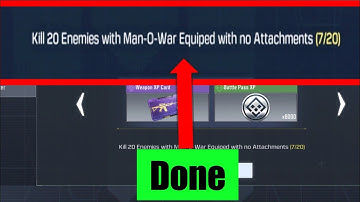 Kill 20 enemies with man o war equiped with no attachments