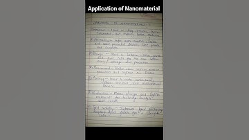 Application Of Nanomaterial #nanotechnology#nanomaterials