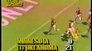 Cbs 1986 College Football Report Gamebreak, Minnesotaoklahoma