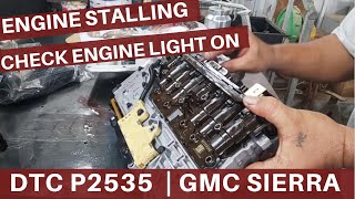 Check Engine On and Engine Stalling | GMC Sierra P2535- ignition 1 switch circuit high voltage