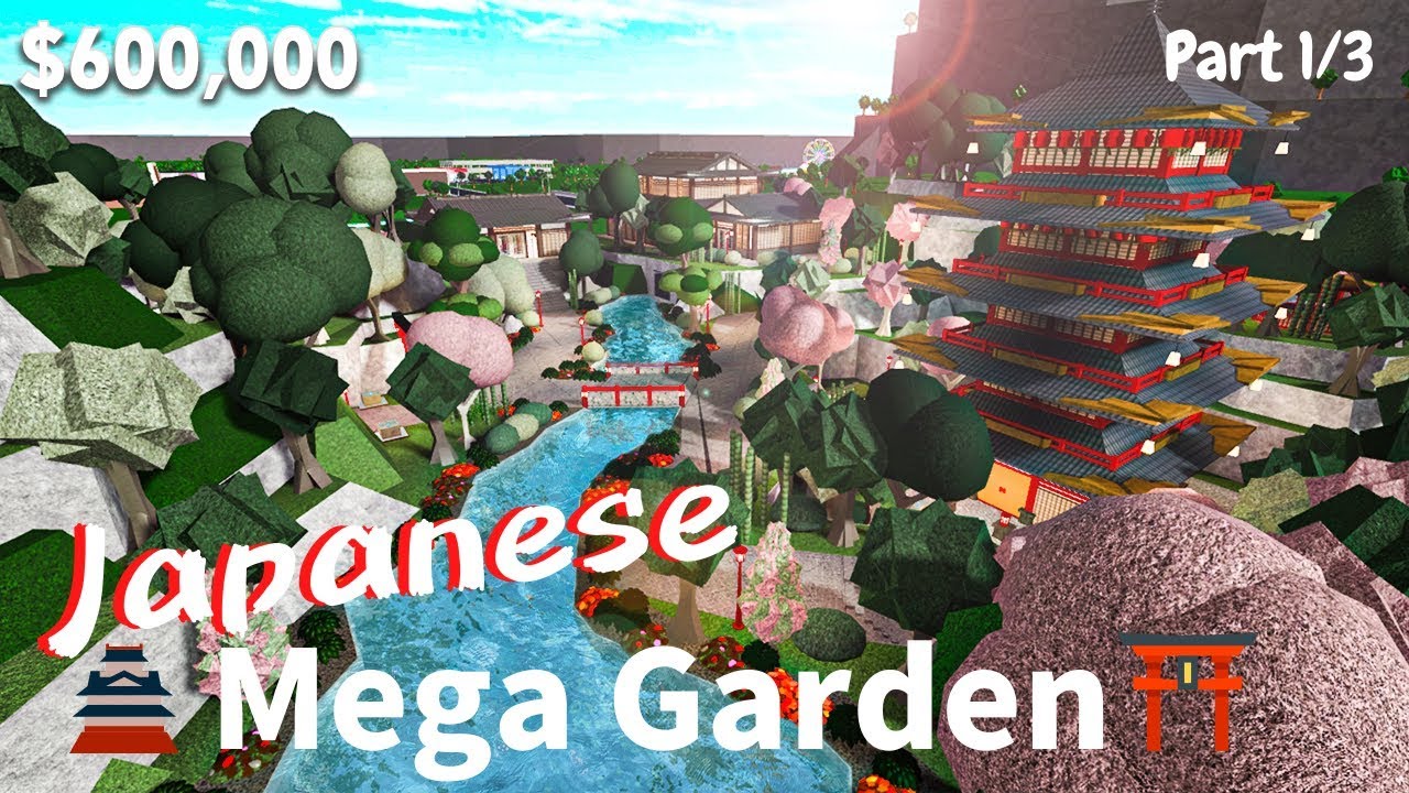 Bloxburg Mega Japanese Garden House Build Roblox Part 1 3 Youtube - i made a haunted mansion for halloween bloxburg build roblox