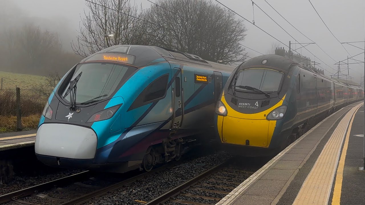 Foggy Oxenholme Lake District ￼￼Passenger/ Freight Trains Struggling Class 37 Drag 769 Unit 14/01/25