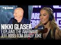 Nikki glaser explains the awkward jeff ross moment at the tom brady roast