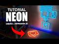 ✅CREA tus propios LETREROS de NEÓN DIY con IMPRESIÓN 3D ✨ Tutorial Diseño FUSION + Cómo Imprimir 3D