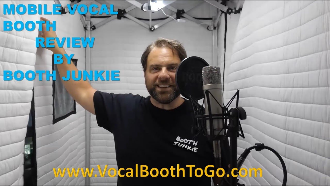 Acoustic Vocal Booth Review by Booth Junkie. AVB63 for voice over home recording studio.