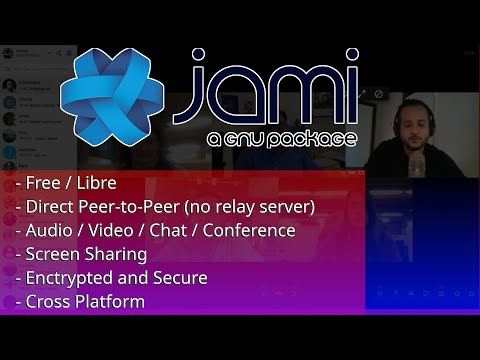 Jami - An Open Source, Peer-to-Peer, Audio, Video, Conferencing, Chat, and Screen Sharing System.